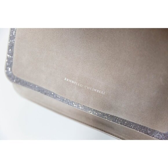 Brunello Cucinelli Large Monili Suede Top-Handle and Shoulder Bag - Picture 5 of 13